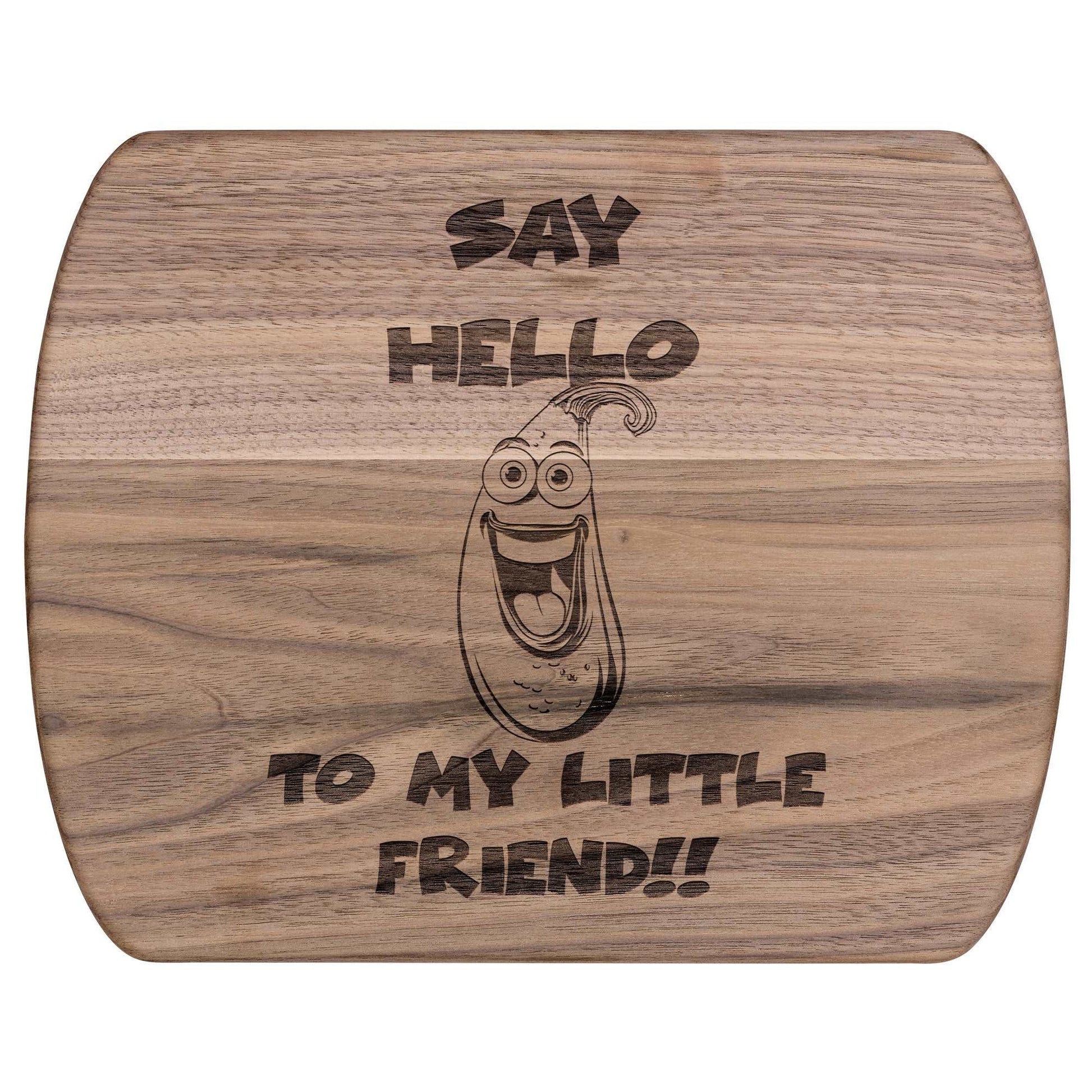 Funny Hardwood Oval Cutting Board - My Little Friend