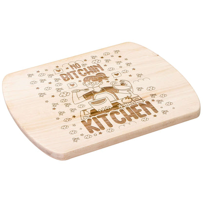 Funny Hardwood Oval Cutting Board - No Bitchin