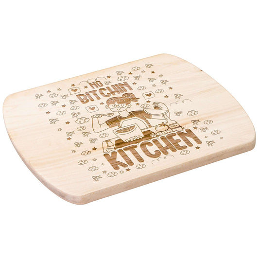 Funny Hardwood Oval Cutting Board - No Bitchin