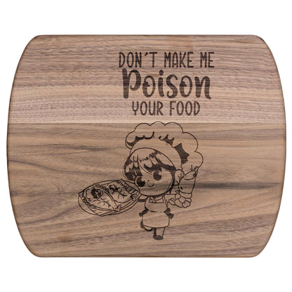 Funny Hardwood Oval Cutting Board - Poison Food