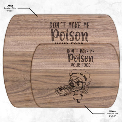 Funny Hardwood Oval Cutting Board - Poison Food