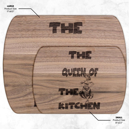 Funny Hardwood Oval Cutting Board - Queen of Kitchen
