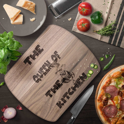 Funny Hardwood Oval Cutting Board - Queen of Kitchen