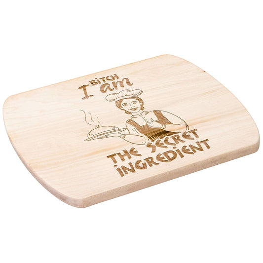 Funny Hardwood Oval Cutting Board - Secret Ingredient