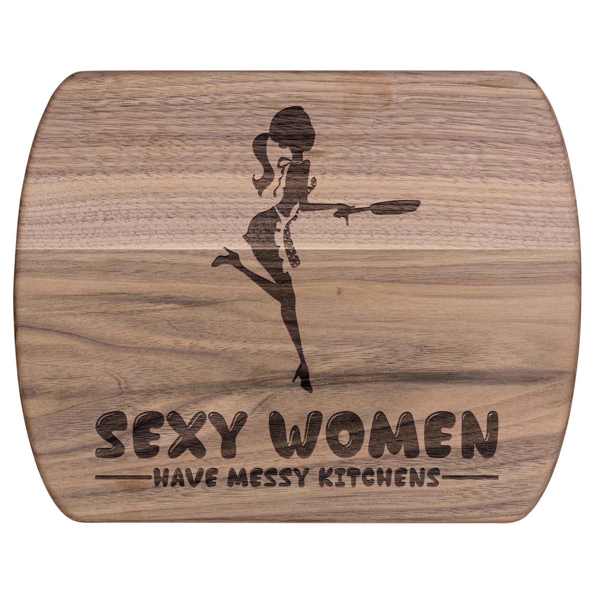Funny Hardwood Oval Cutting Board - Sexy Women
