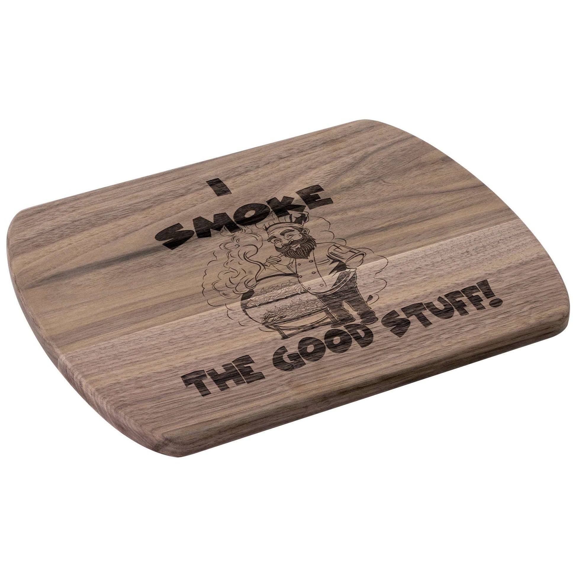 Funny Hardwood Oval Cutting Board - Smoke the Good Stuff