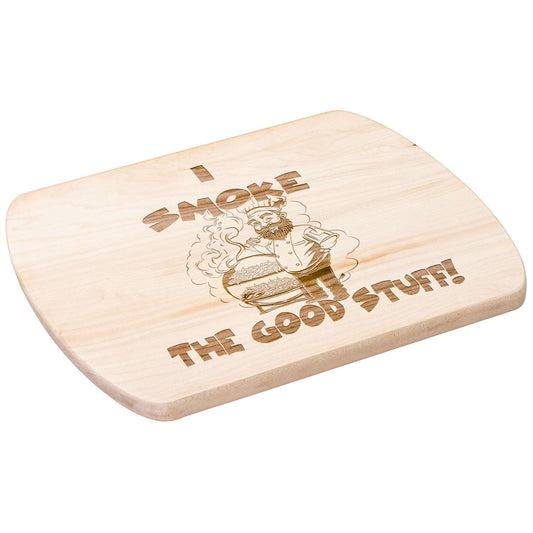 Funny Hardwood Oval Cutting Board - Smoke the Good Stuff