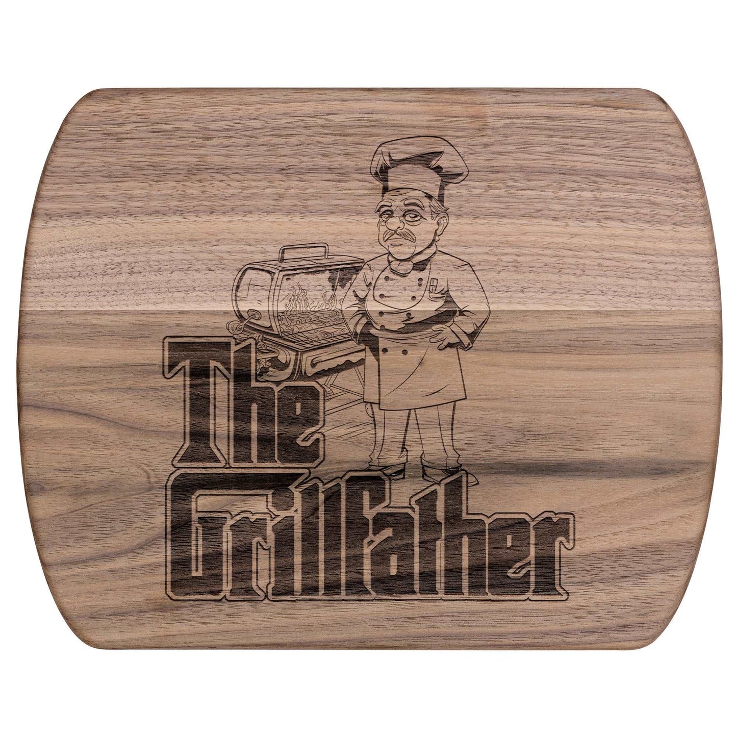 Funny Hardwood Oval Cutting Board - The Grillfather