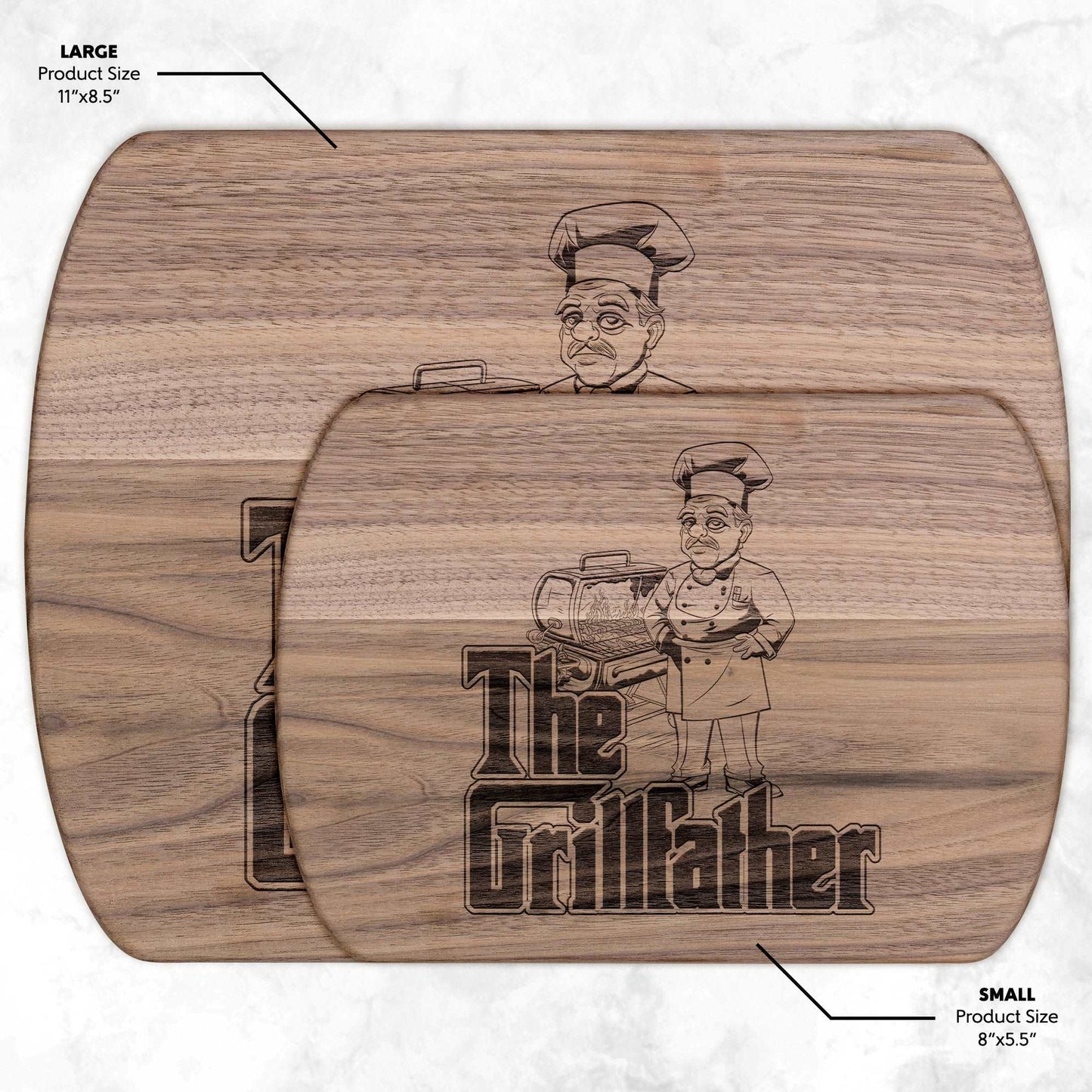 Funny Hardwood Oval Cutting Board - The Grillfather