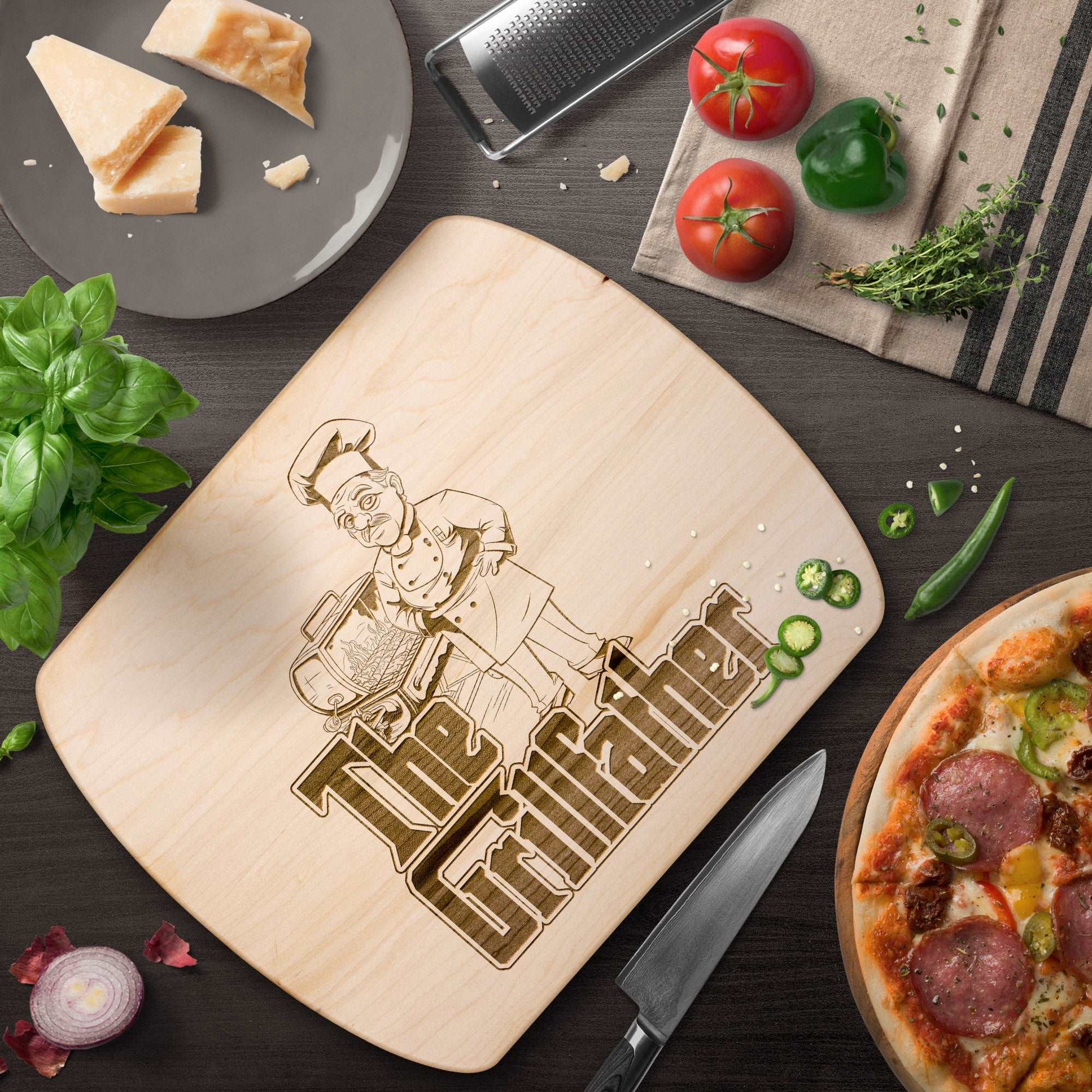 Funny Hardwood Oval Cutting Board - The Grillfather