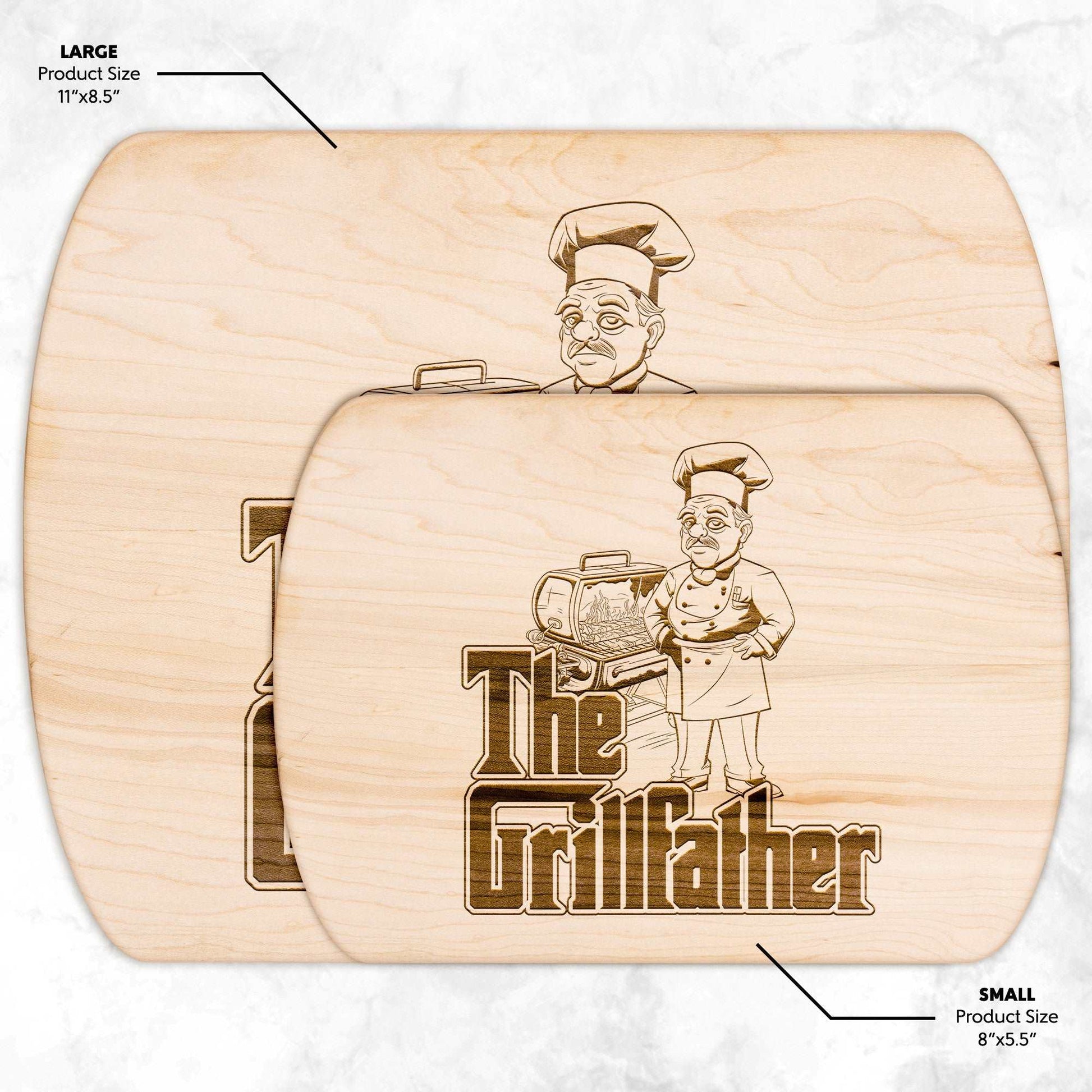 Funny Hardwood Oval Cutting Board - The Grillfather