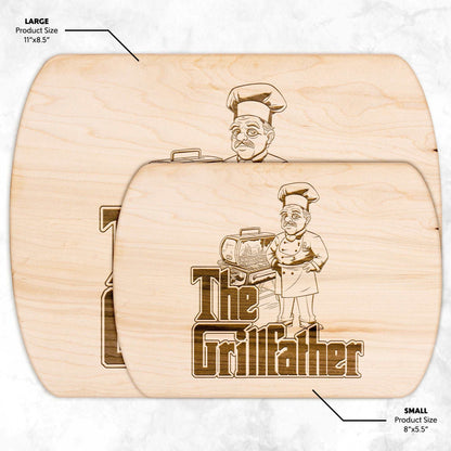 Funny Hardwood Oval Cutting Board - The Grillfather
