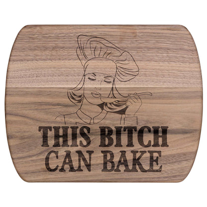 Funny Hardwood Oval Cutting Board - This Bitch