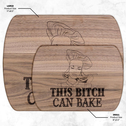 Funny Hardwood Oval Cutting Board - This Bitch