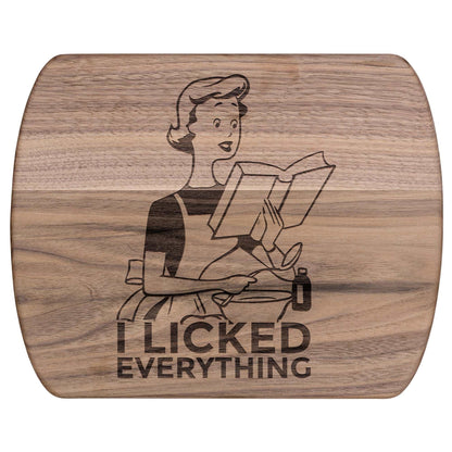 Funny Hardwood Oval Cutting Board - Licked Everything