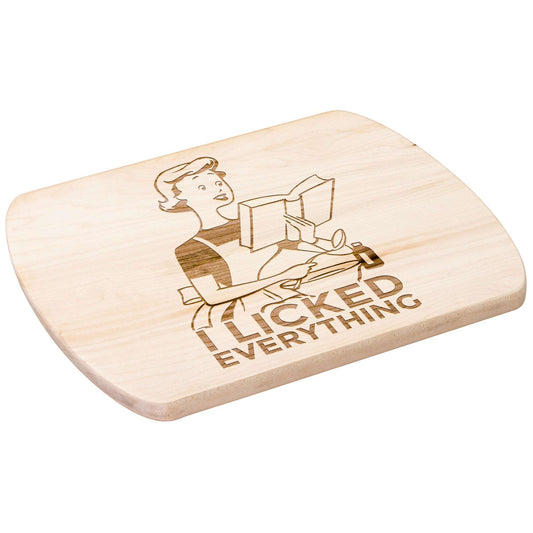 Funny Hardwood Oval Cutting Board - Licked Everything