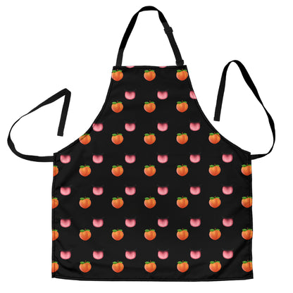 Peach & Mouth Emoji Funny Apron Universal Fit