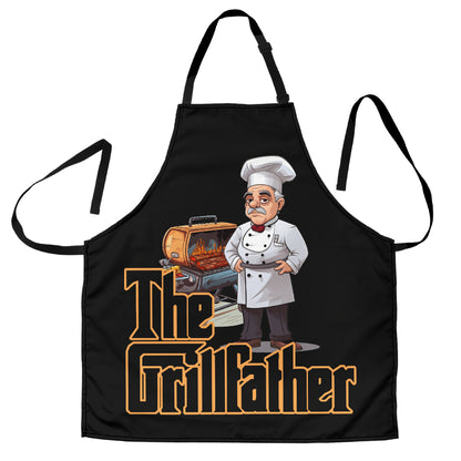 The Grillfather Black Funny Apron Universal Fit