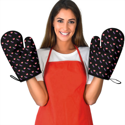 Eggplant & Mouth Funny Oven Mitts