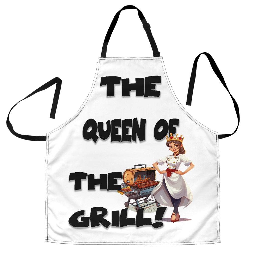 Queen of Grill Funny Apron Universal Fit