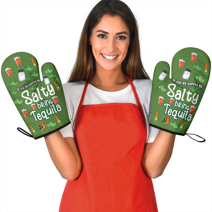 Salty Tequila Funny Oven Mitts