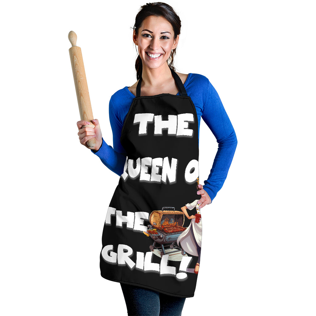 Queen of Grill Funny Apron Universal Fit