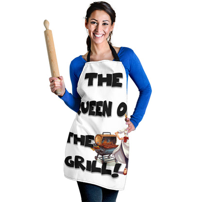 Queen of Grill Funny Apron Universal Fit