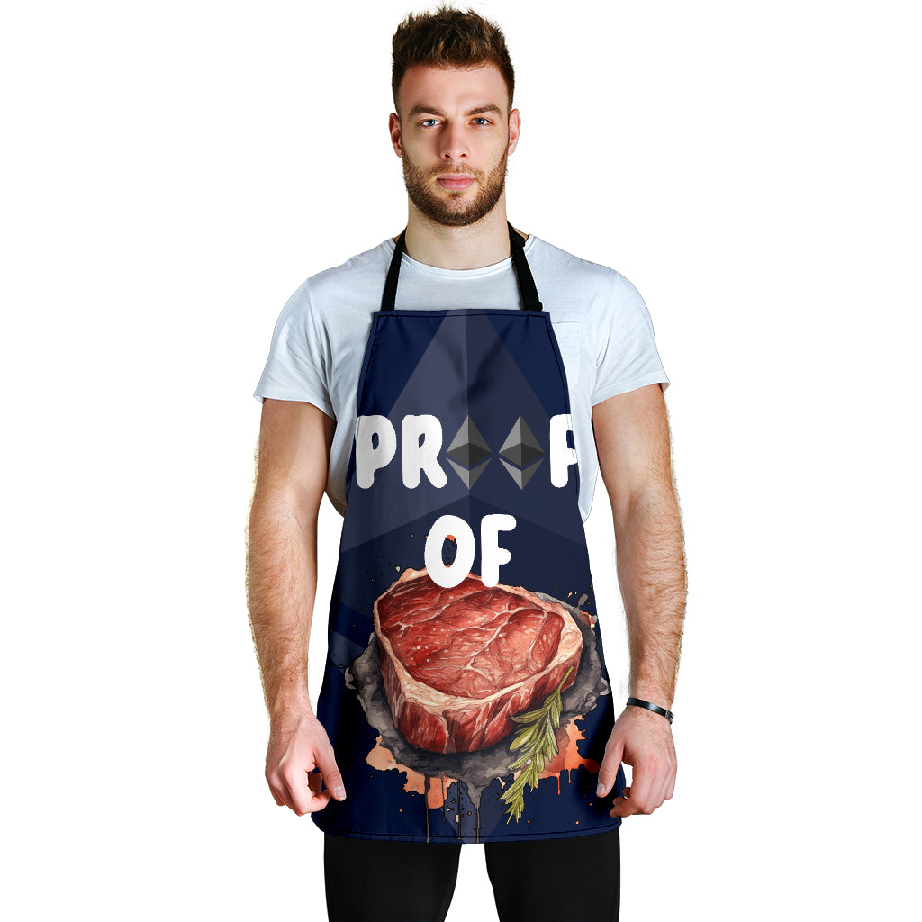 Etherum Proof of Steak Funny Apron Universal Fit