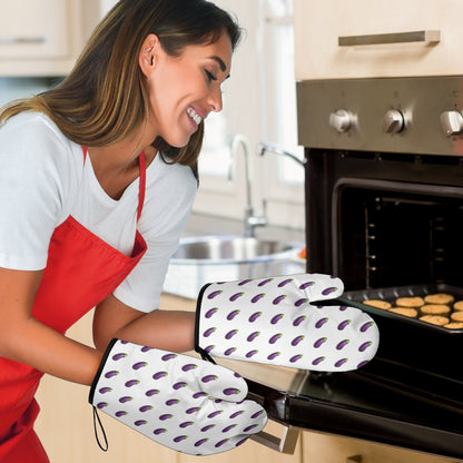 Eggplant Emoji Funny Oven Mitts