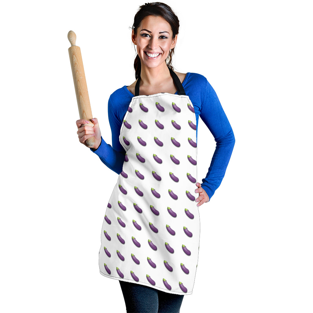 Eggplant Emoji Funny Apron Universal Fit