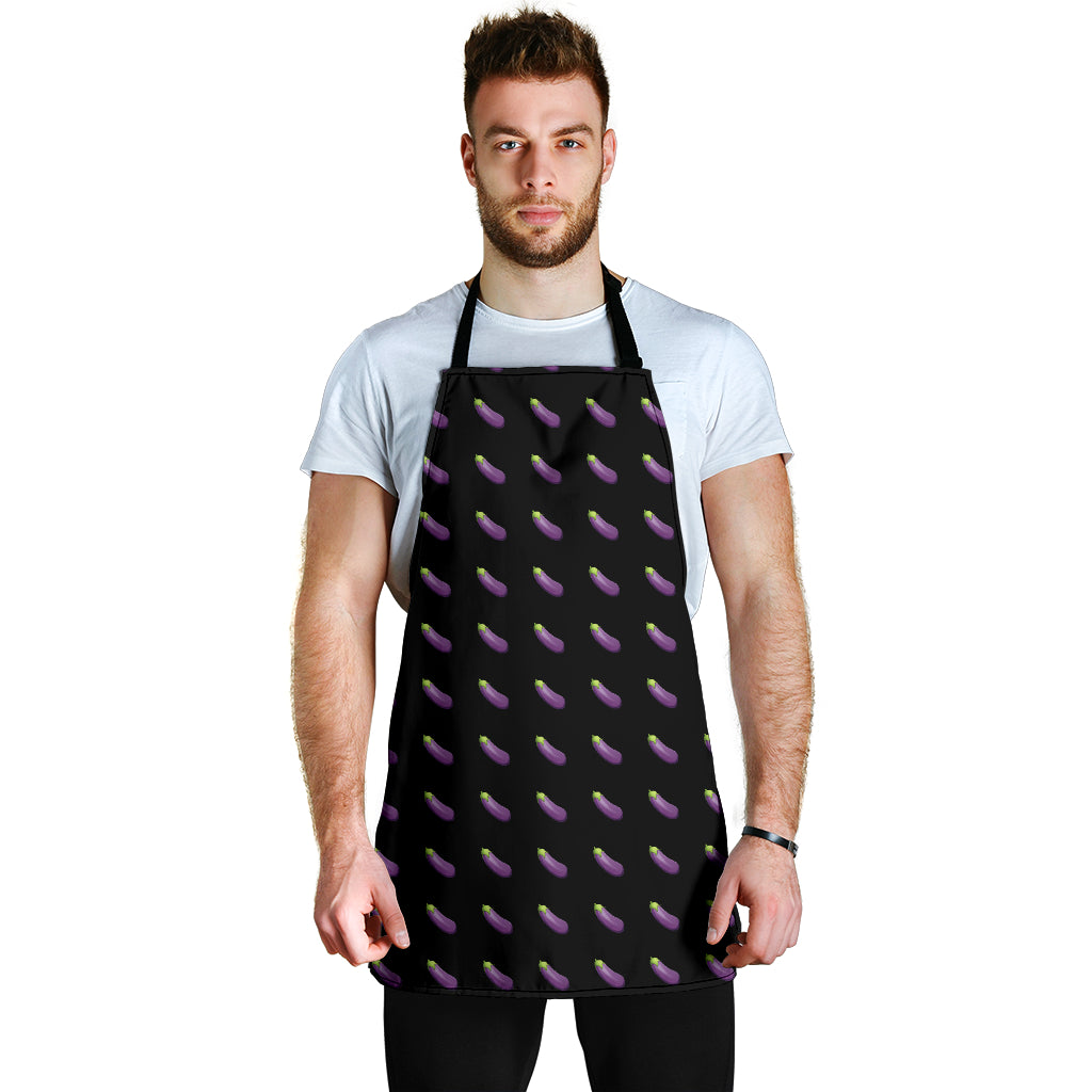 Tablier drôle Emoji aubergine, ajustement universel