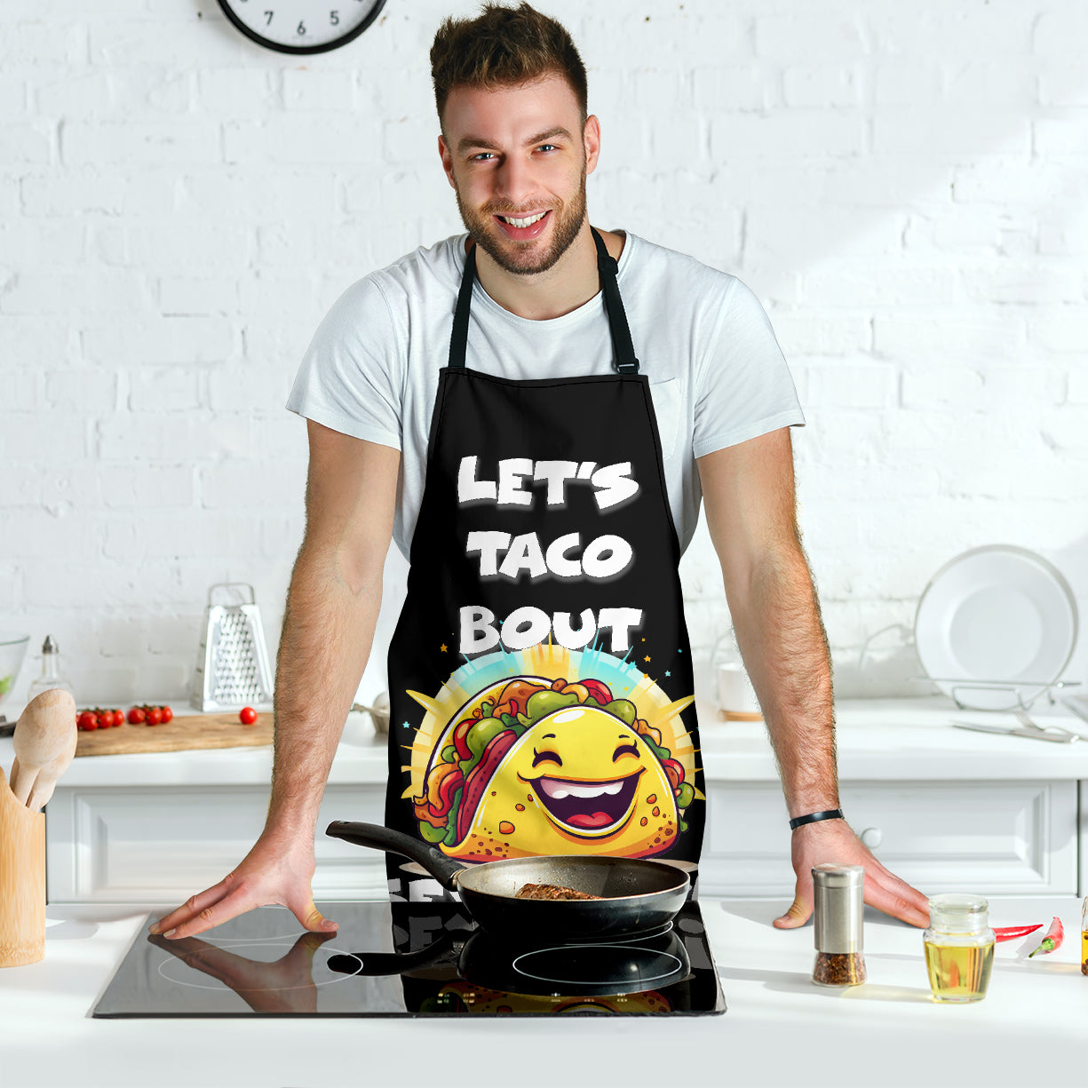 Tablier drôle noir Taco Sex, ajustement universel