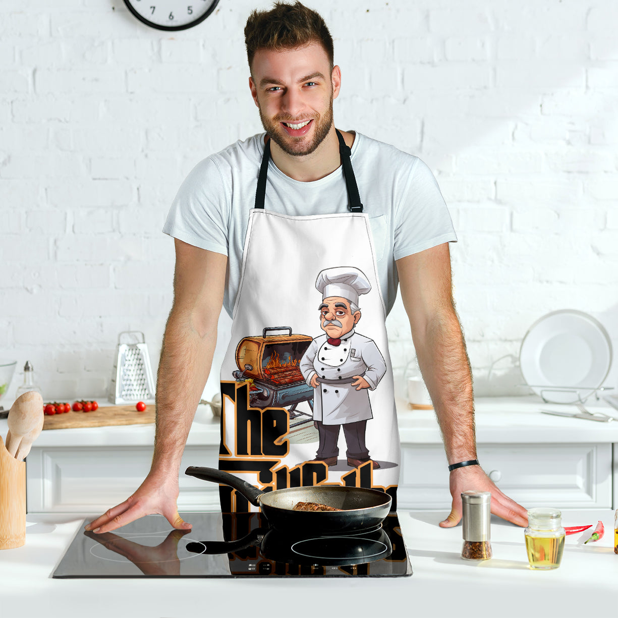 The Grillfather Black Funny Apron Universal Fit