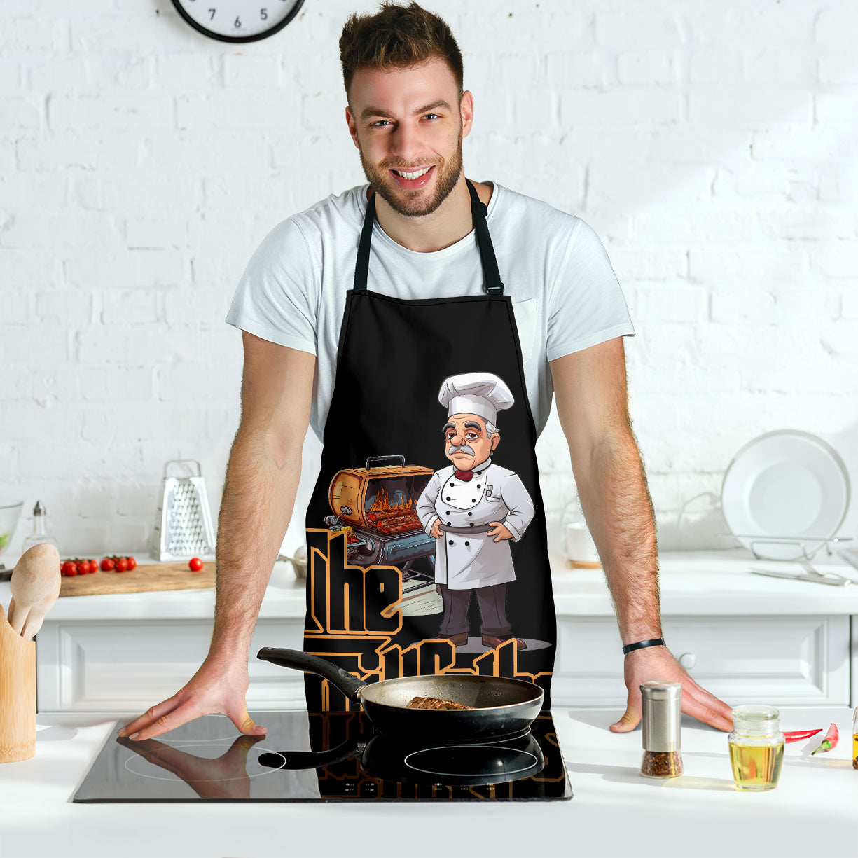 The Grillfather Black Funny Apron Universal Fit