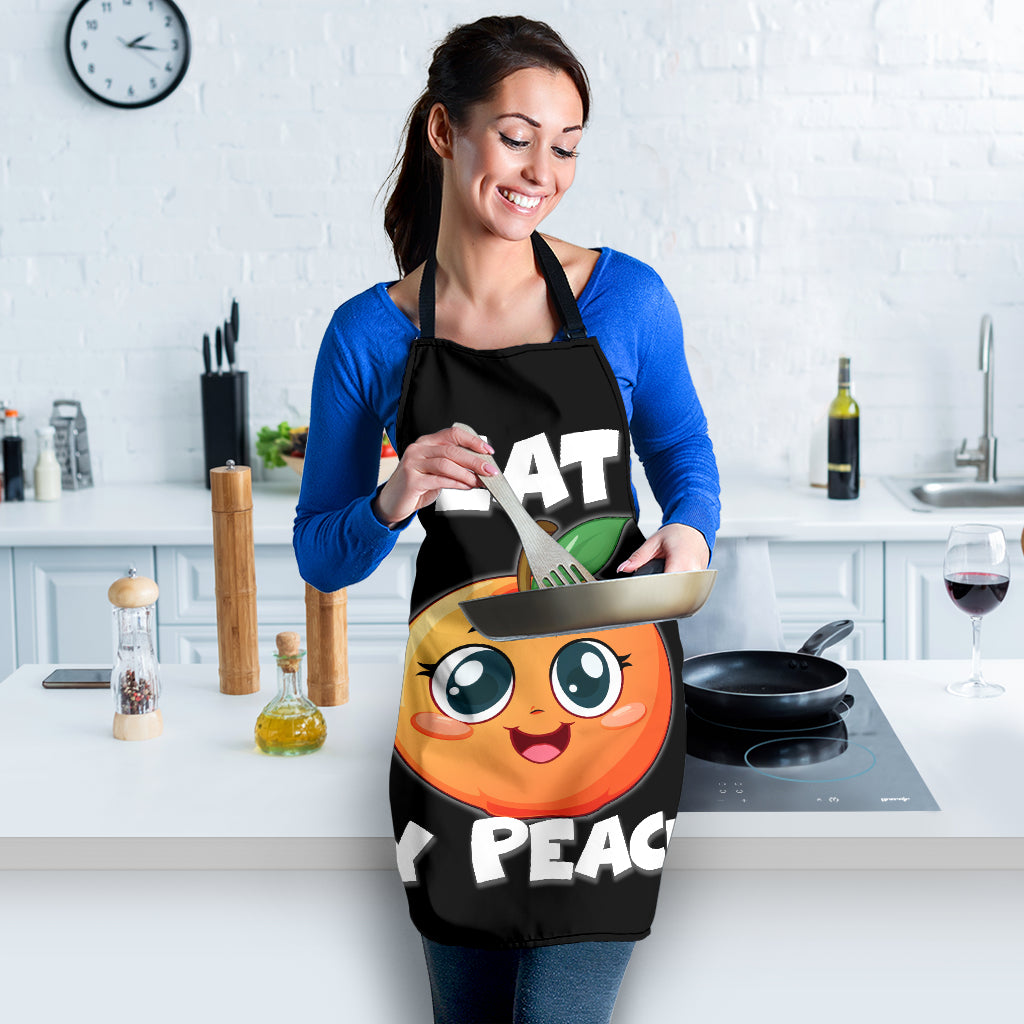 Eat Peach Funny Apron Universal Fit