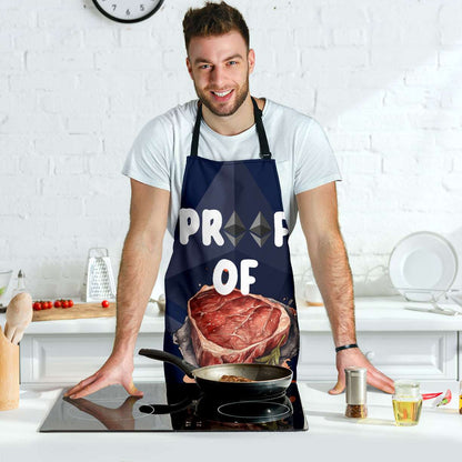 Etherum Proof of Steak Funny Apron Universal Fit