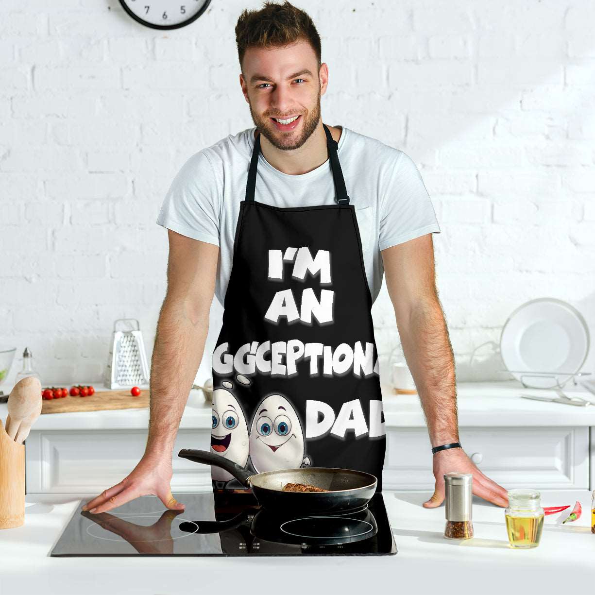 Egg Dad Funny Apron Universal Fit