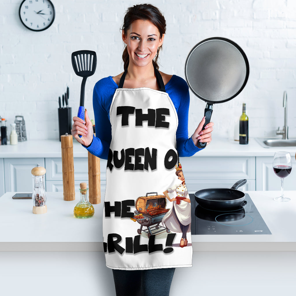 Queen of Grill Funny Apron Universal Fit