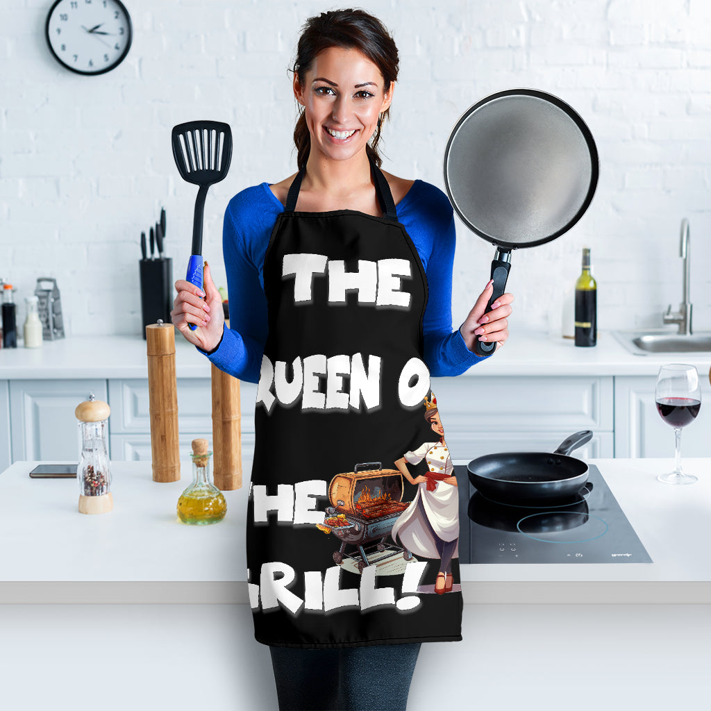 Queen of Grill Funny Apron Universal Fit