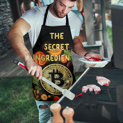 Bitcoin Ingredient Funny Apron Universal Fit