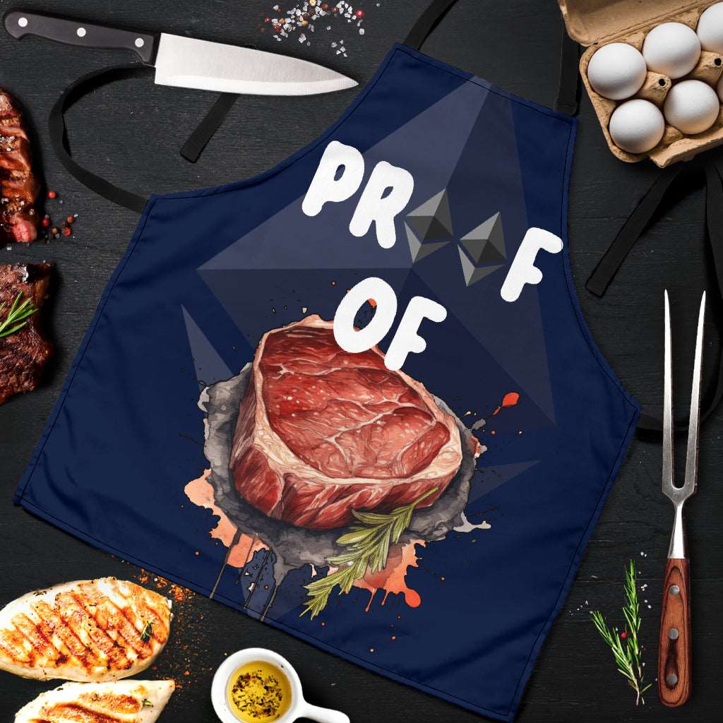 Etherum Proof of Steak Funny Apron Universal Fit