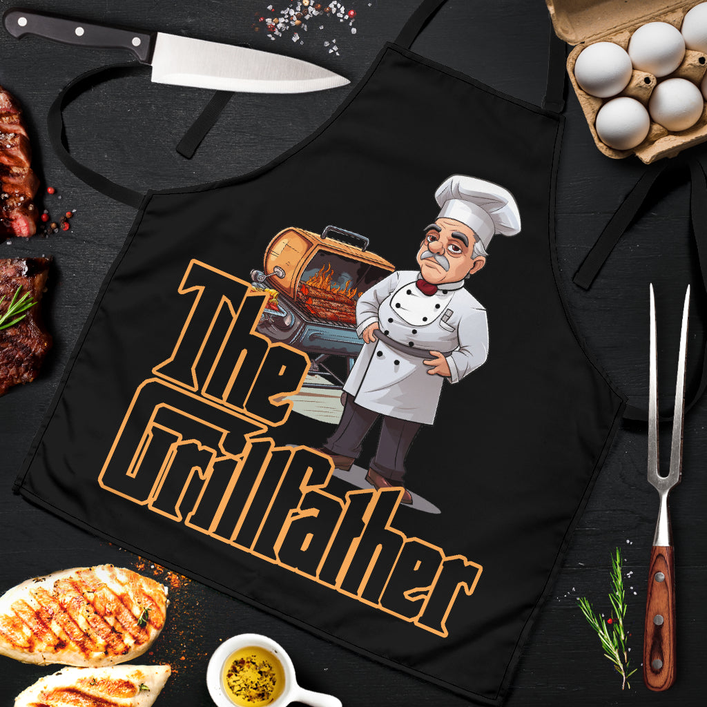 The Grillfather Black Funny Apron Universal Fit