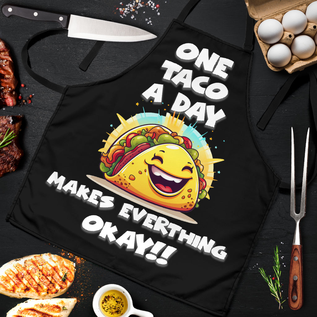 Taco Okay Funny Apron Universal Fit