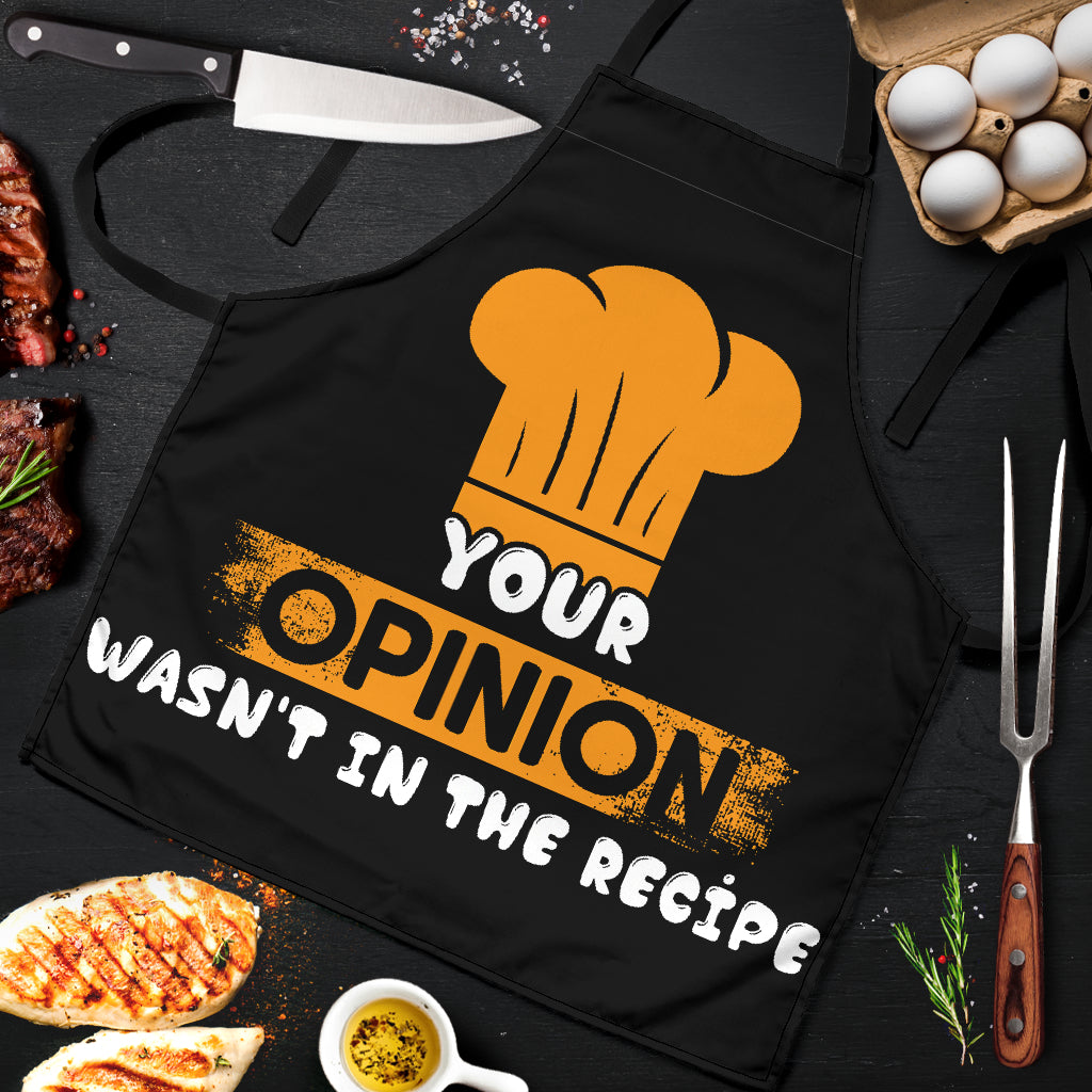 Opinion Recipe Funny Apron Universal Fit