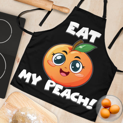 Eat Peach Funny Apron Universal Fit