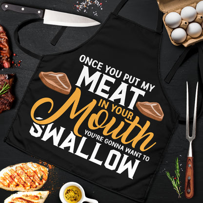 My meat Funny Apron Universal Fit