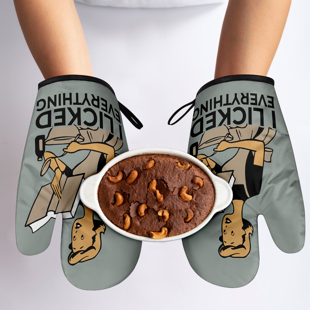 Lick Everything Funny Oven Mitts