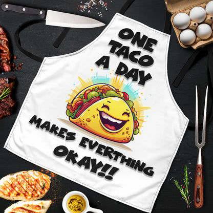 Taco Okay Funny Apron Universal Fit