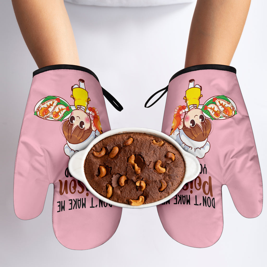 Poison Food Funny Oven Mitts