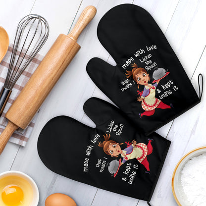 Made With Love Funny Oven Mitts